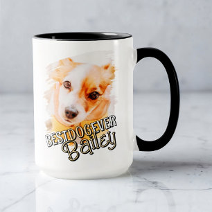 Mug Meilleur Chien Jamais Moderne Cool Grunge Photo Ch