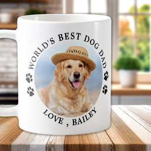 Mug Meilleur chien papa Empreintes de pattes du monde 