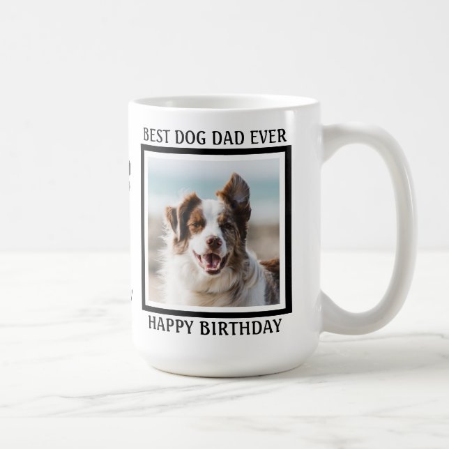 Mug Meilleur Chien Papa Jamais - Joyeux Anniversaire - (Droite)
