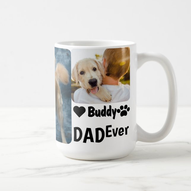 Mug Meilleur Chien Papa Jamais Personnalisé Photo Mode (Droite)