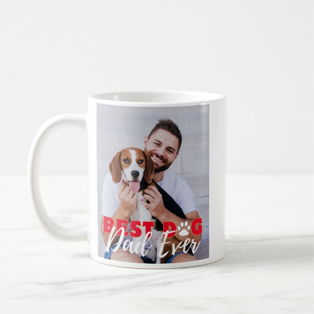 Mug Meilleur Chien Papa Jamais Photos Personnalisées (Gauche)
