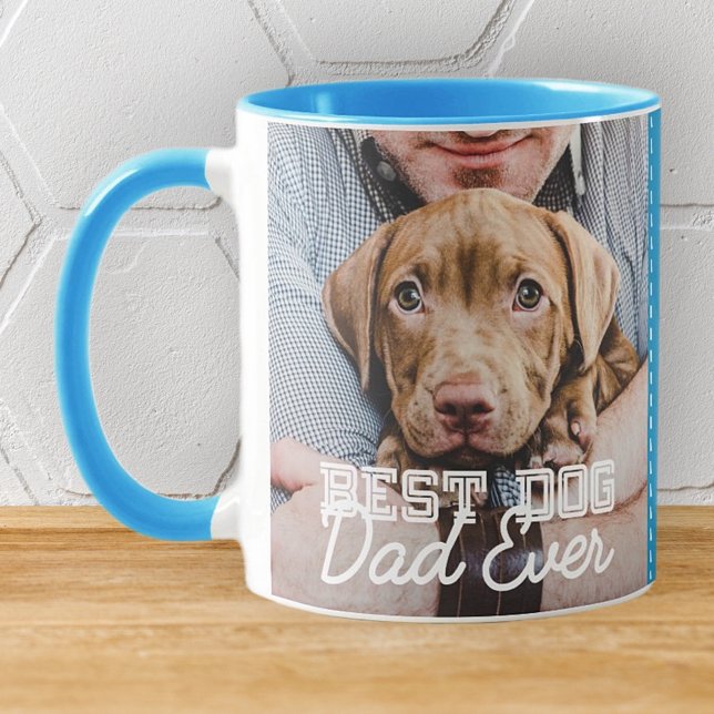 Mug Meilleur Chien Papa Jamais une photo personnalisée (Créateur téléchargé)