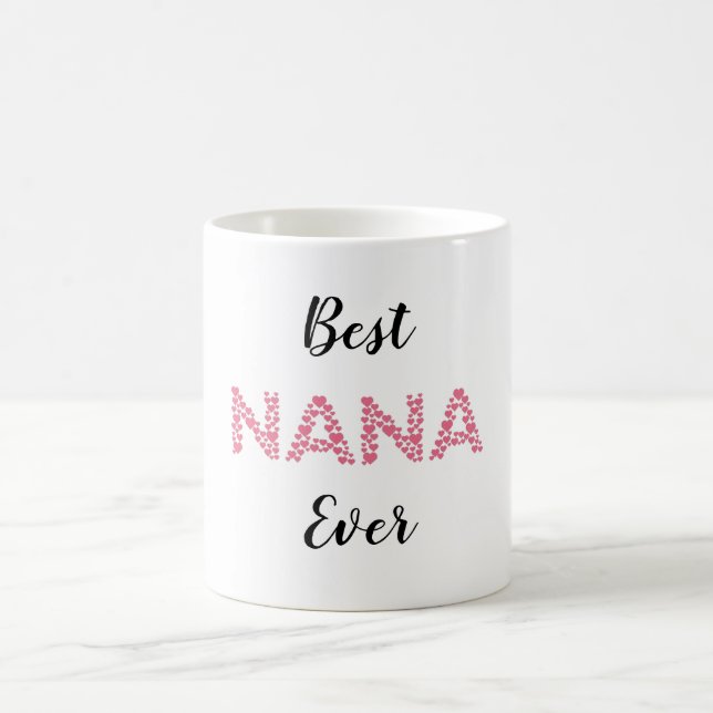 Mug Meilleur Coeur rose jamais Nana Personnalisé (Centre)