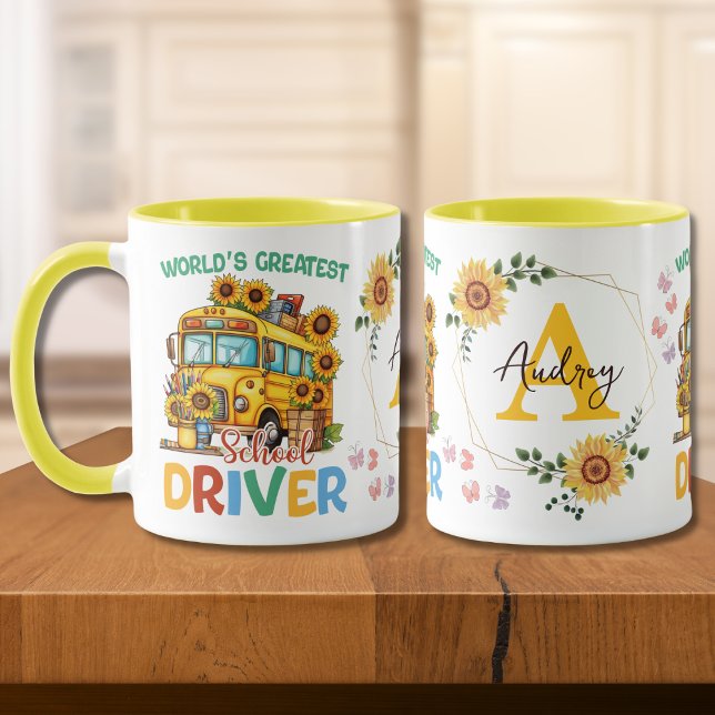 Mug Meilleur conducteur de bus scolaire au monde perso (Créateur téléchargé)