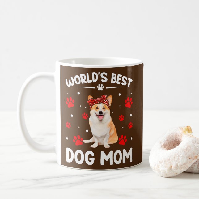 Mug Meilleur Corgi Chien Maman Fête des Mères Drôle  (Avec donut)