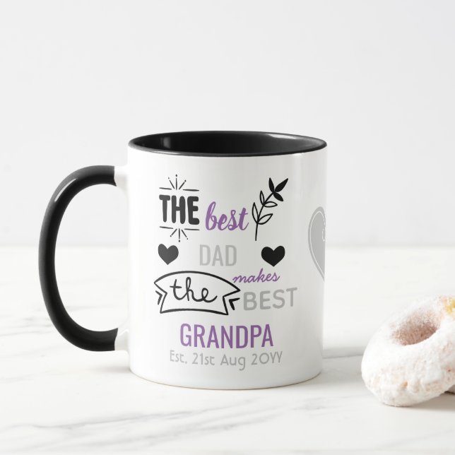 Mug Meilleur DAD Fera Meilleur GRANDPA Nouveau Faire-p (Avec donut)