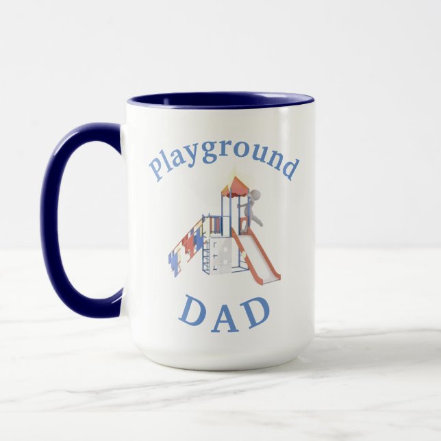 Mug Meilleur "DAD Playground" Jamais! Café du père (Gauche)