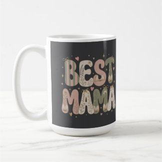 Mug Meilleur design floral littéraire de maman