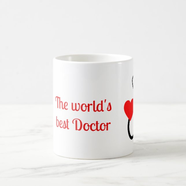 Mug Meilleur docteur du monde en rouge (Centre)