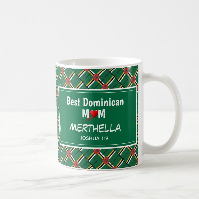 Mug MEILLEUR DOMINICAIN MOM Dominica Drapeau personnal (Droite)
