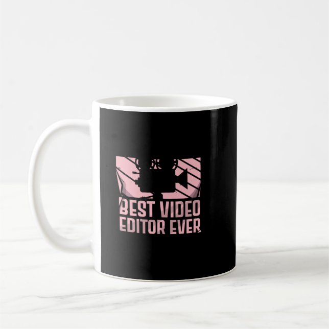 Mug Meilleur Éditeur Vidéo Édition Film Ever34 (Gauche)