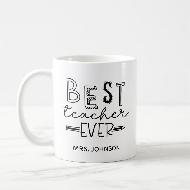 Mug Meilleur Enseignant - Appréciation de l'enseignant (Gauche)