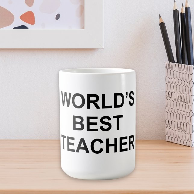 Mug Meilleur enseignant du monde (Créateur téléchargé)