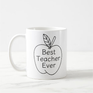 Mug Meilleur enseignant jamais Apple Outline
