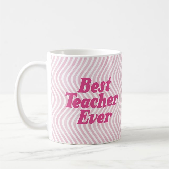 Mug Meilleur enseignant jamais Musique rose (Gauche)