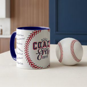 Mug Meilleur Entraîneur Cadeau Équipe de Baseball Noms