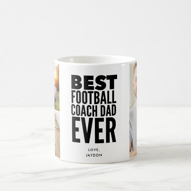 Mug Meilleur Entraîneur De Football Papa Jamais Photo  (Centre)