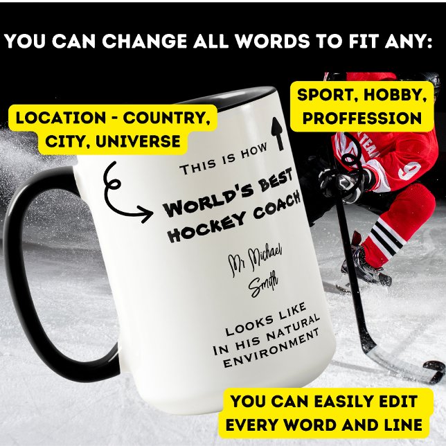 Mug Meilleur entraîneur de hockey des mondes cadeau de (Créateur téléchargé)