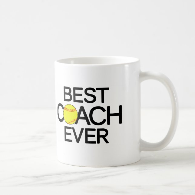 Mug Meilleur entraîneur de softball Jamais Fastpitch S (Droite)