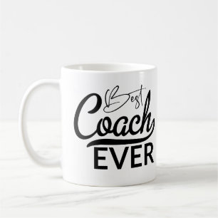 Mug Meilleur entraîneur jamais fun noir blanc sport pe
