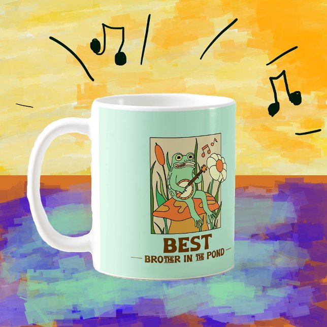 Mug Meilleur frère dans l'étang grenouille crapaud lil (Créateur téléchargé)