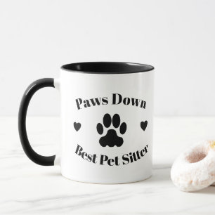 Mug Meilleur garde d'animaux Typography Cadeau de reme