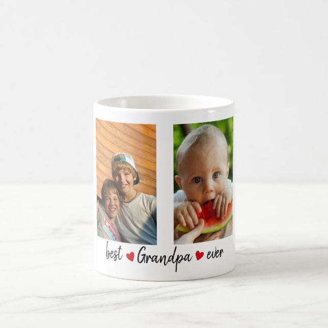 Mug Meilleur Grand-Père Ever 4 Photo Personnalisée (Centre)