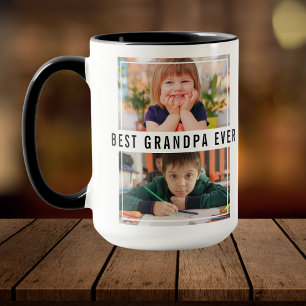 Mug Meilleur Grand-Père Ever Grand-Enfants 2 Photo Col