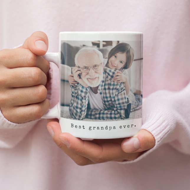 Mug Meilleur grand-père jamais grand-père photo pleine (Créateur téléchargé)