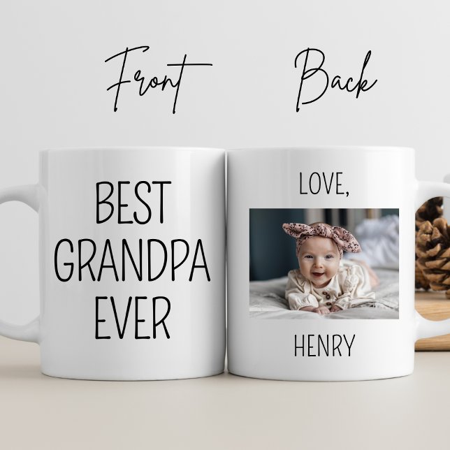 Mug Meilleur grand-père jamais personnalisé photo gran (Créateur téléchargé)
