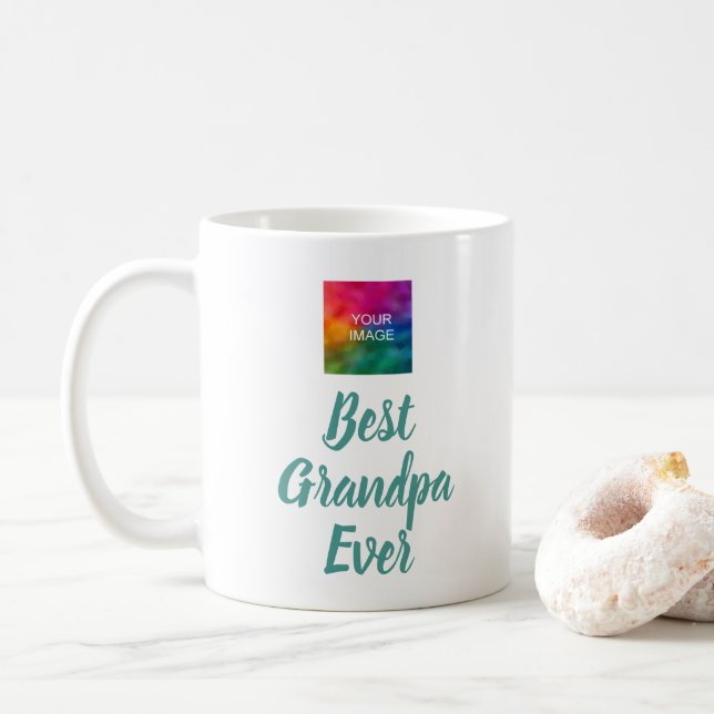 Mug Meilleur Grand-Père Jamais Rétro Typographie Modèl (Avec donut)