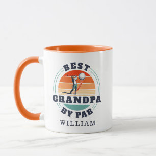Mug Meilleur Grand-Père Par Par Retro Golfing Nom de l