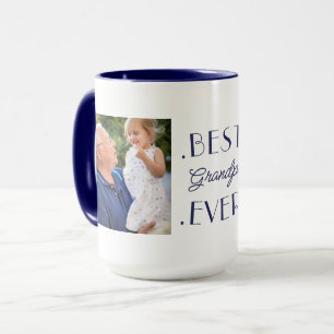 Mug Meilleur grand-père toujours personnalisé bleu 2 p