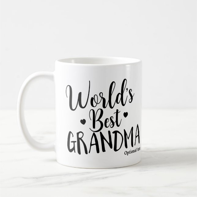 MUG MEILLEUR GRANDMA PERSONNALISÉ DU MONDE (Gauche)