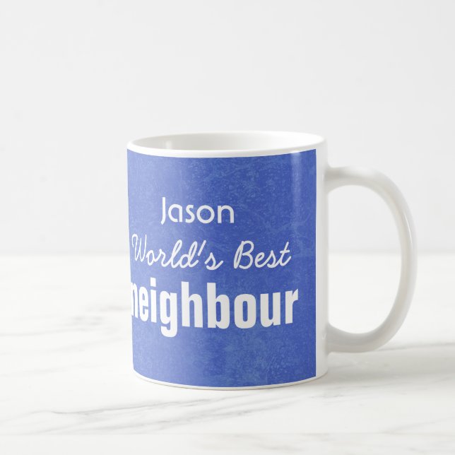 Mug Meilleur JASON nommé fait sur commande bleu VOISIN (Droite)