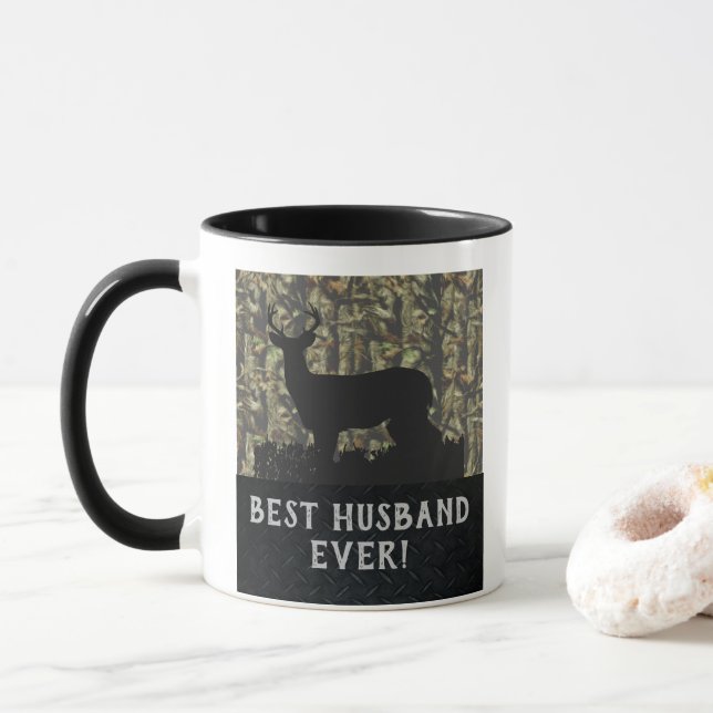 Mug Meilleur Mari Jamais Chasse De Cerfs Anniversaire  (Avec donut)