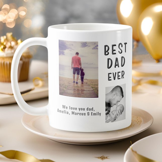 Mug Meilleur mauvais père de jour 2 Collage photo (Créateur téléchargé)