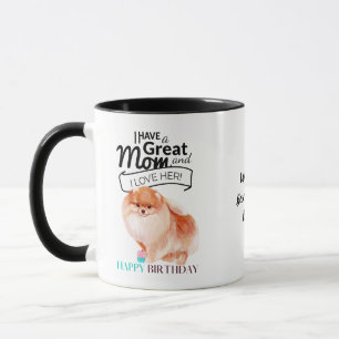 Mug MEILLEUR MOM DE DOG Poméranien Personnalisé au mon