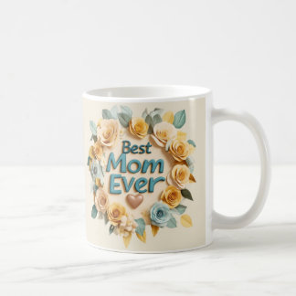 Mug MEILLEUR MOM JAMAIS - Floral 3D Jaune et Vert
