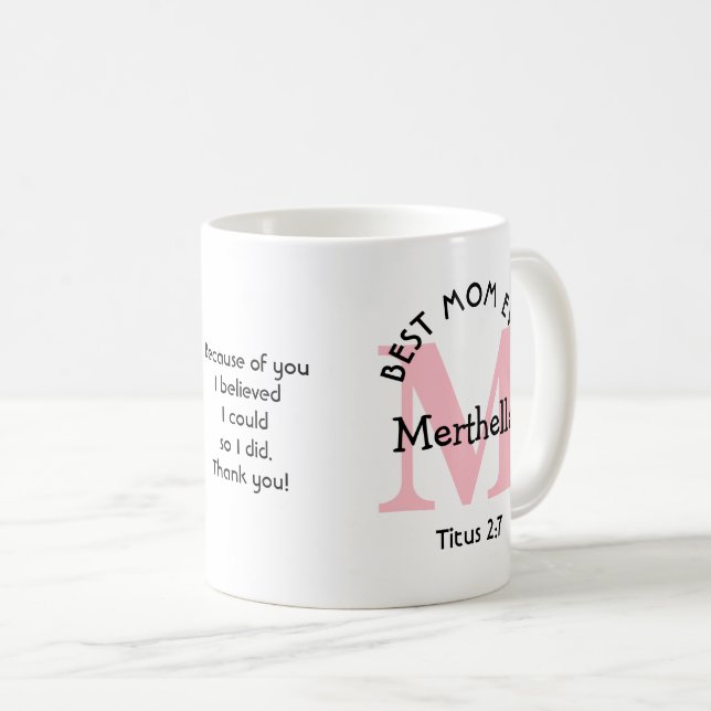 Mug MEILLEUR MOM JAMAIS Personnalisé (Devant droit)