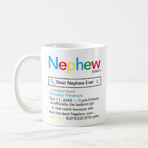 Mug Meilleur moteur de recherche Nephew Ever Message d