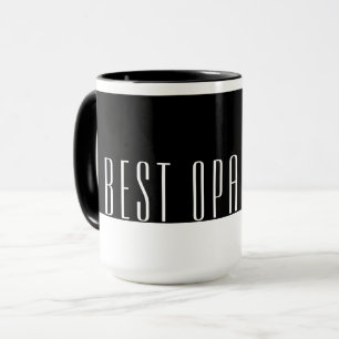 Mug Meilleur OPA moderne en noir et blanc