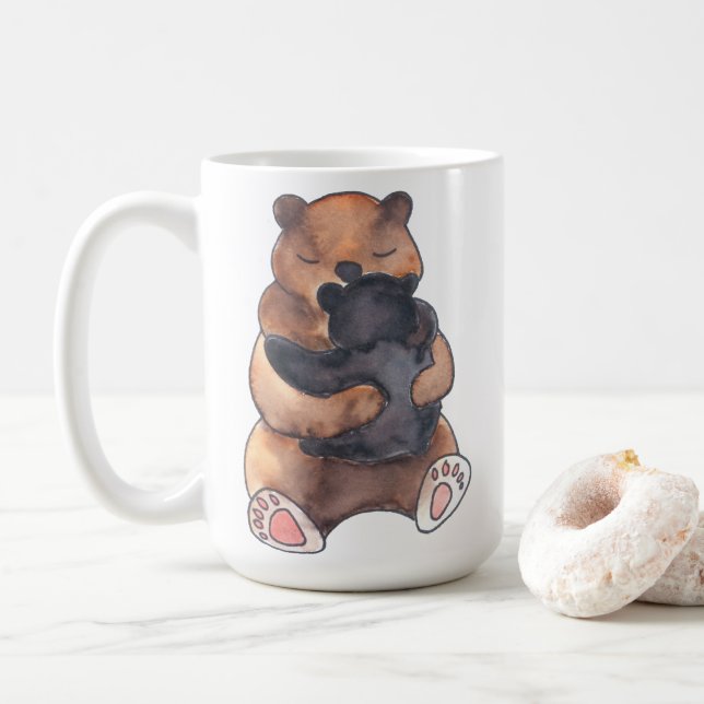 Mug Meilleur Ours Hugs Maman Mama Bébé Ours (Avec donut)