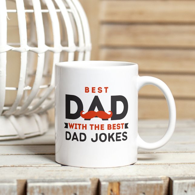 Mug Meilleur Papa Avec Meilleur Papa Blague Fête des p (Créateur téléchargé)