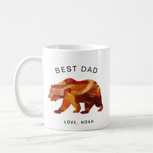 Mug meilleur papa bacon bbq lover papa ours fête des 
