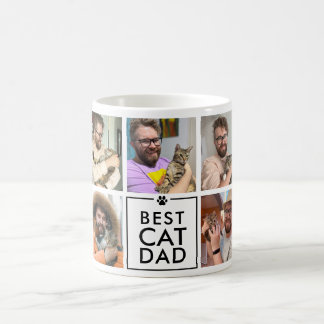 Mug Meilleur Papa Chat Moderne Collage de 7 Photos