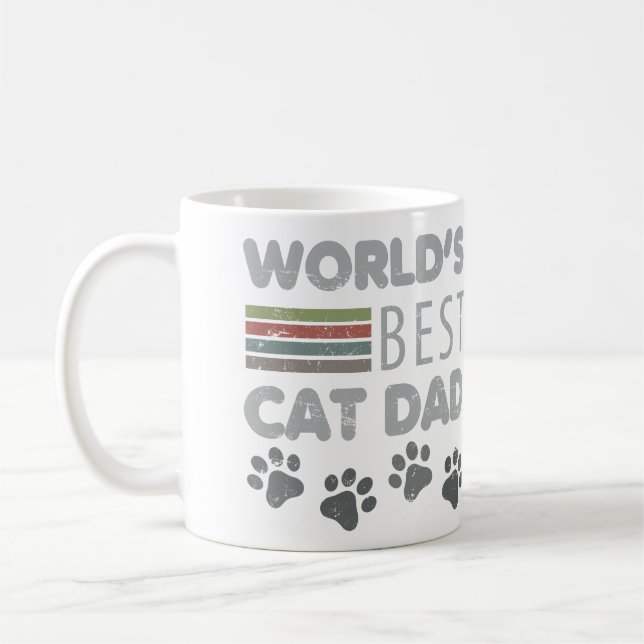Mug Meilleur papa de chat au monde (Gauche)