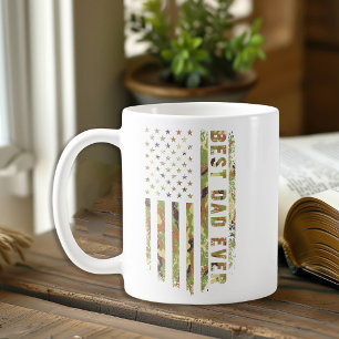 Mug Meilleur Papa de Tous Patriot US Camouflage Drapea