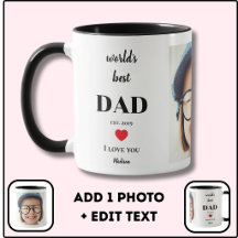 Meilleur Papa du Monde Je T'Aime Enfants Photo Per
