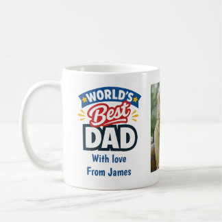 Mug Meilleur Papa du Monde Nom et Photos